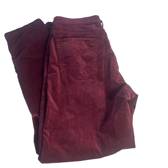 Adriano Goldschmied AG The Stevie Wine Velvet Textured Slim Straight Jea… - Picture 3 of 12